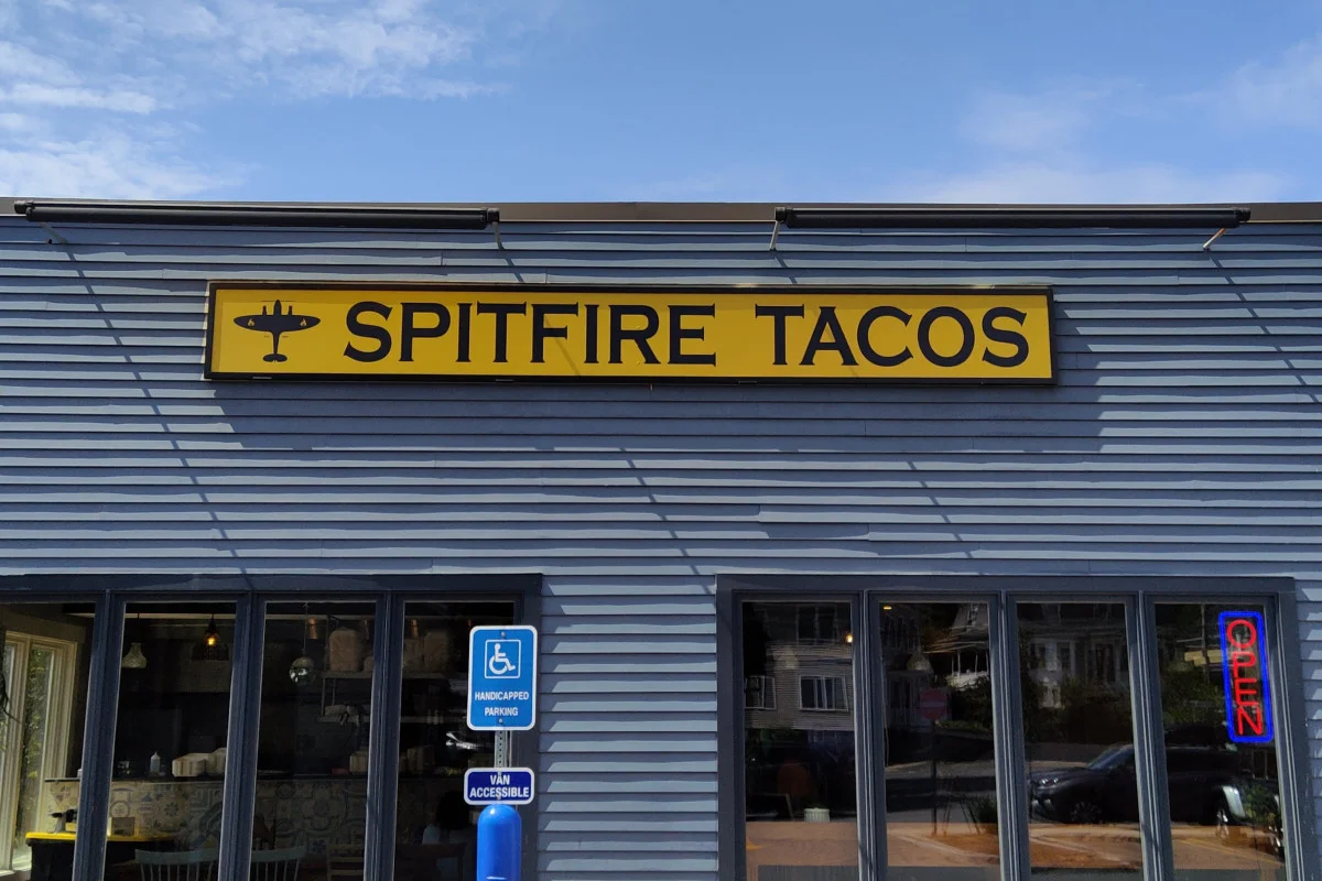aluminum storefront spitfire tacos