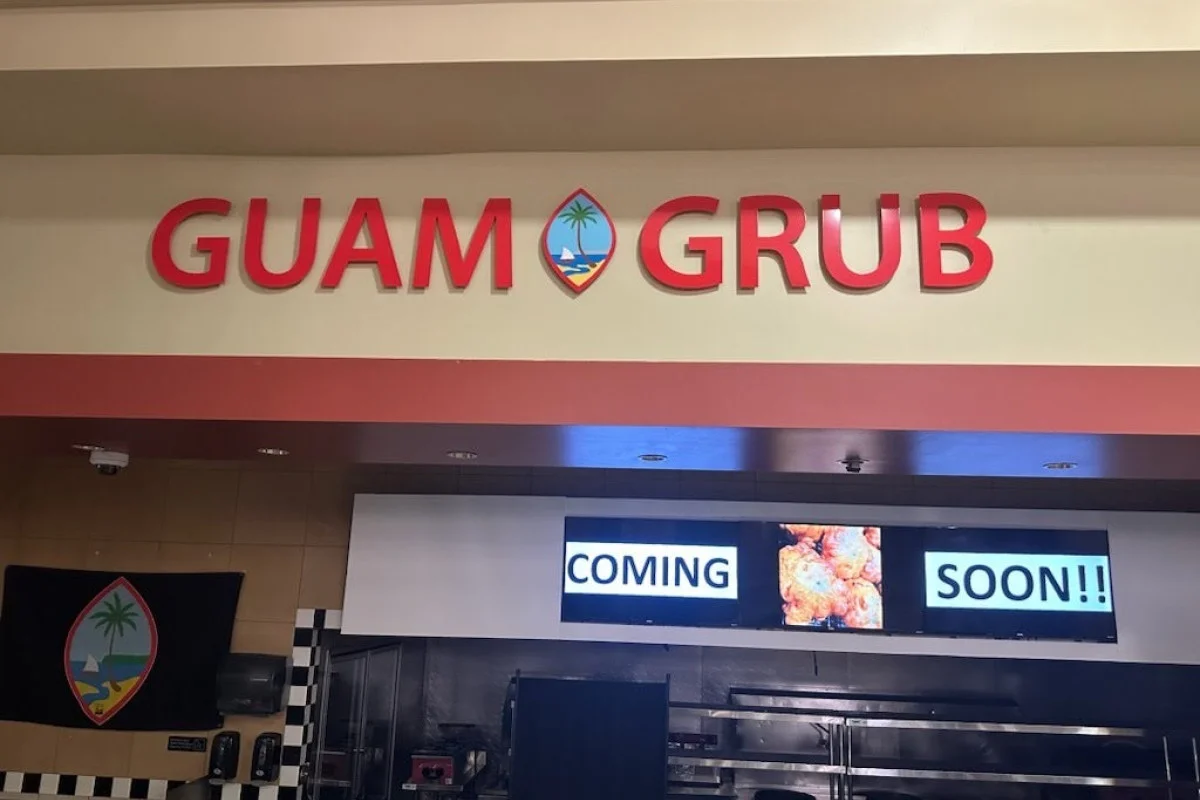 storefront sign for guam grub