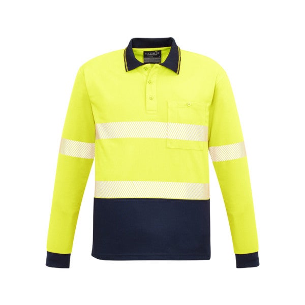 Custom Unisex Hi Vis Segmented L/S Polo - Hoop Taped