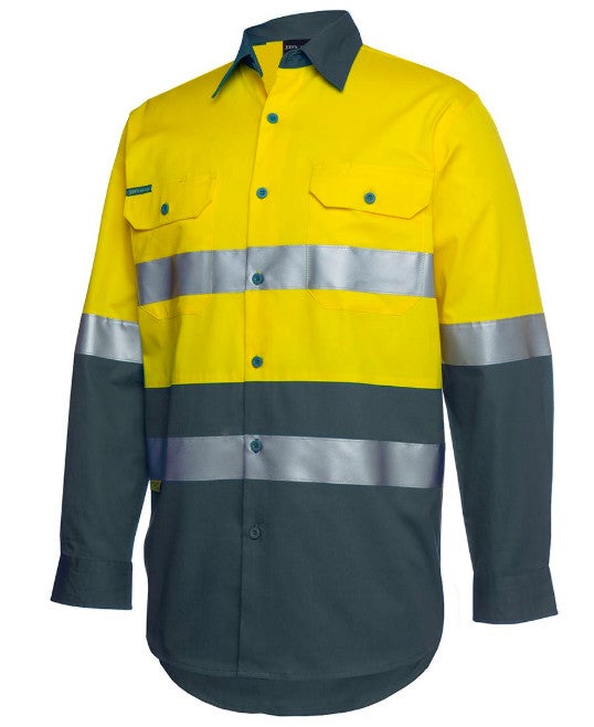 JB's Hi Vis L/S (D+N) 150g Work Shirt