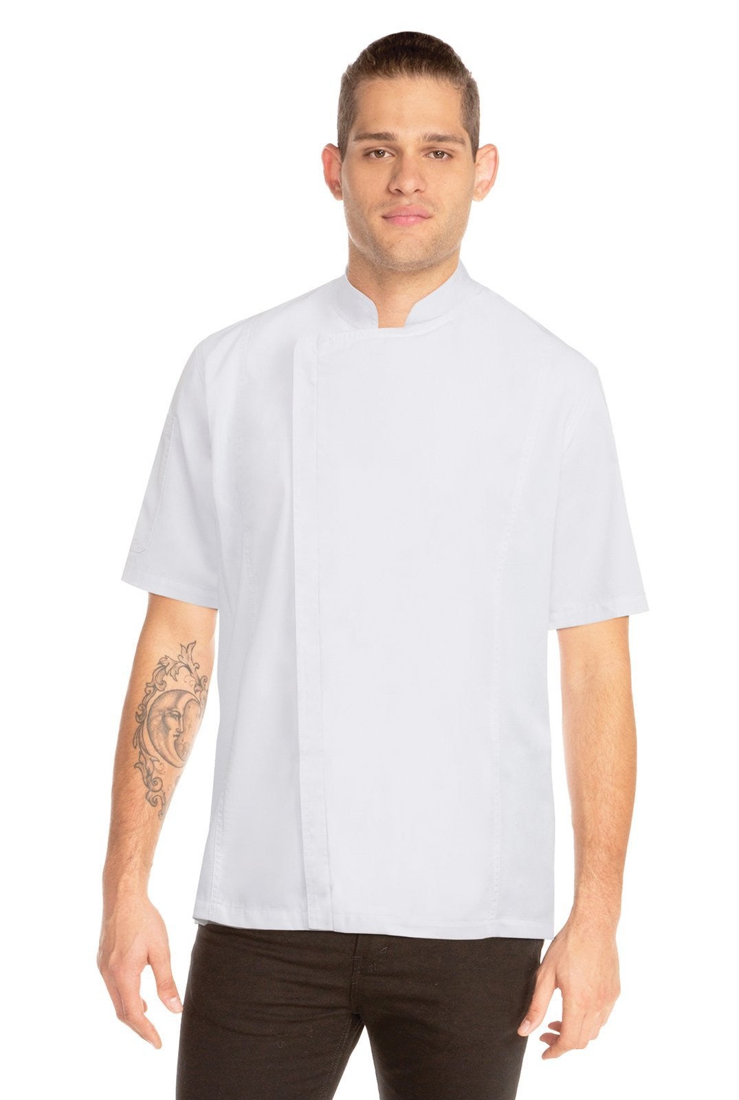 Press Stud White Chef Jacket