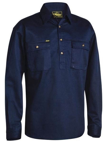 Bisley Closed Front Cotton Drill Shirt L/S