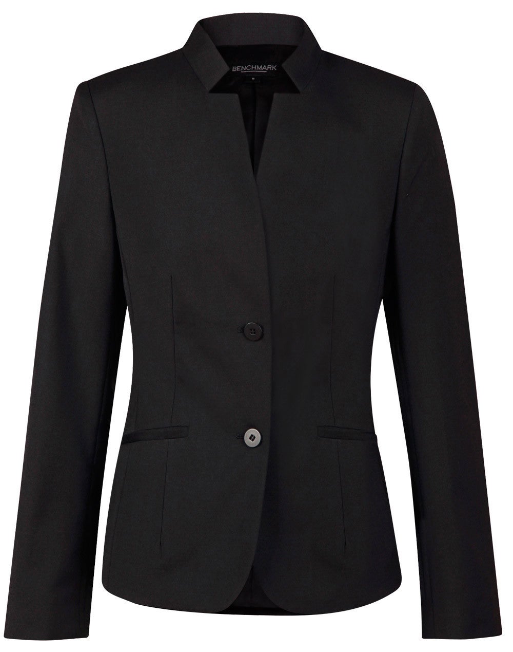 Wool Blend Stretch Reverse Lapel Jacket