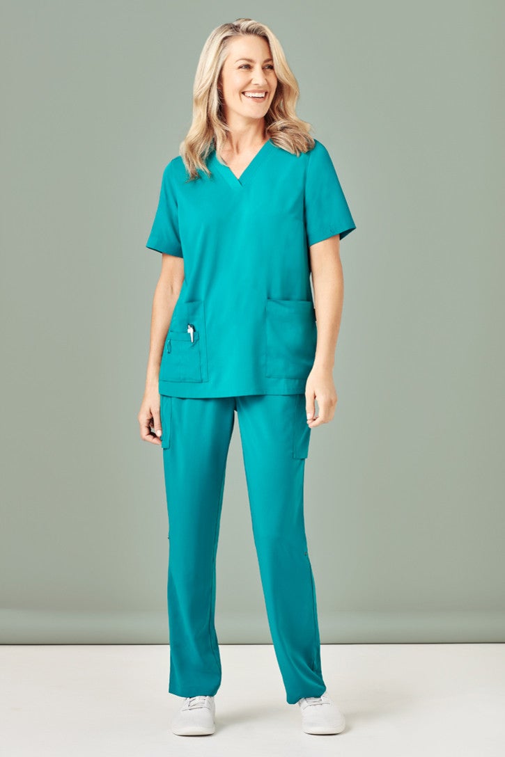 Womens Easy Fit V-Neck Scrub Top