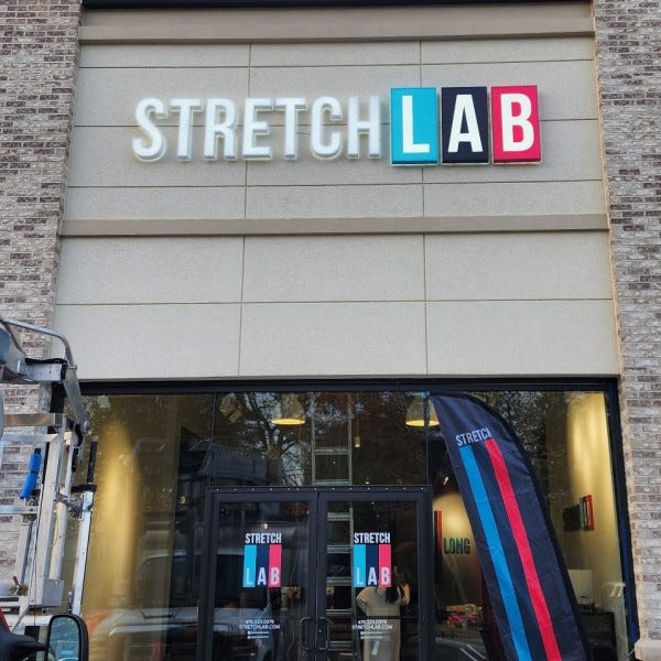 StretchLab Exterior Channel Letters and Window Vinyl