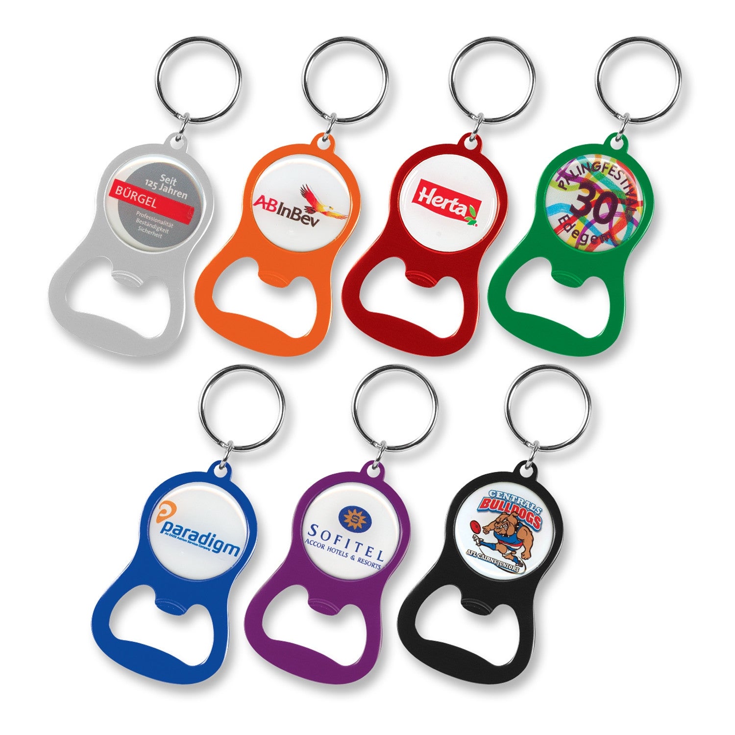 Chevron Bottle Opener Key Ring