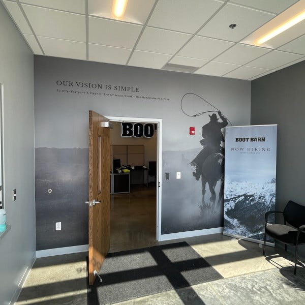 Boot Barn Entrance Wall Covering Signarama Liberty