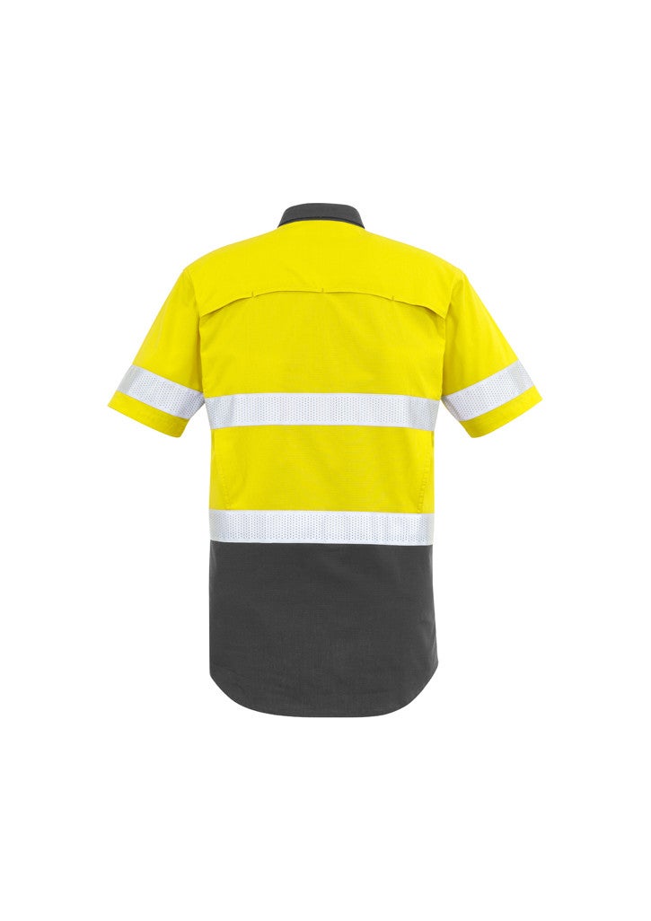 Mens Rugged Cooling Taped Hi Vis S/S Spliced Shirt