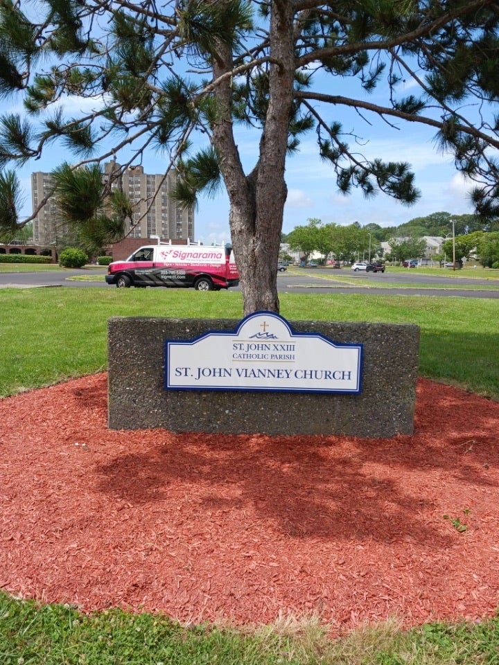 St. John Vianney New Carved Signs