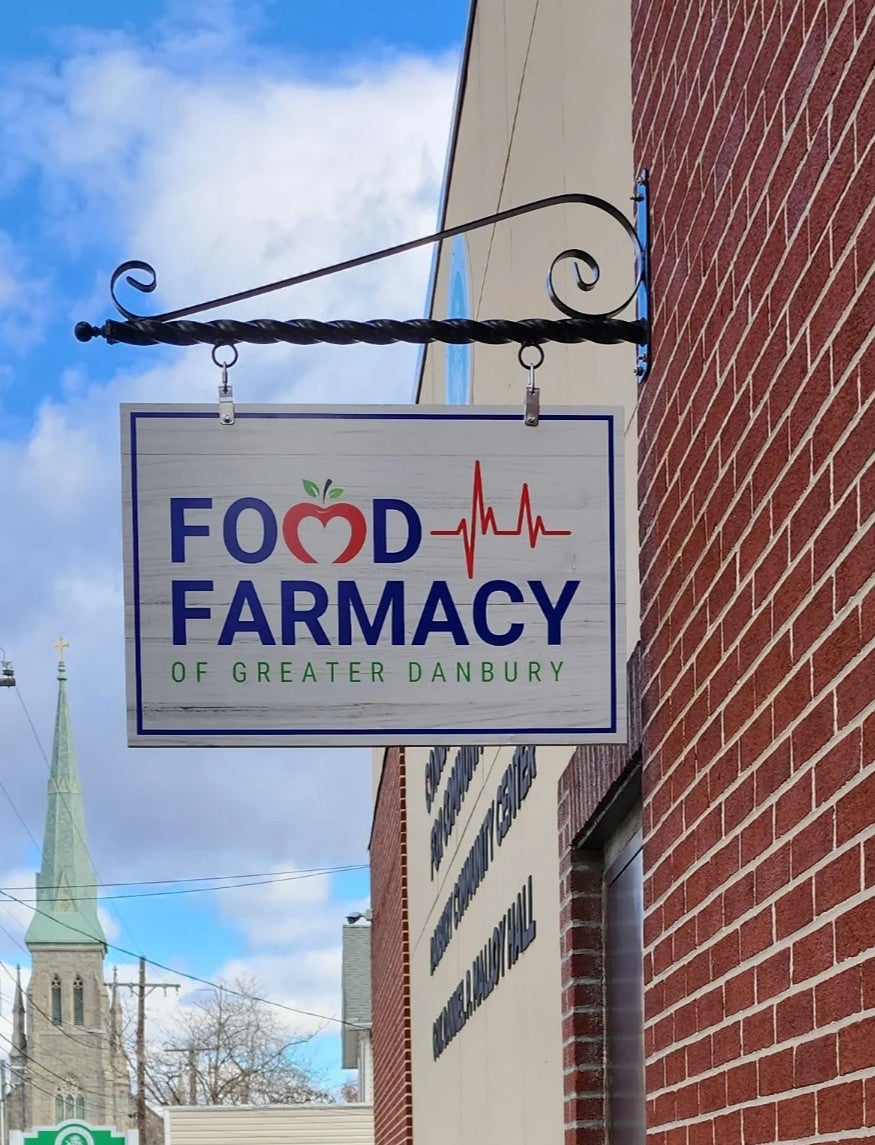 Hanging Sign for Food Pharmacy of Greater Danbury