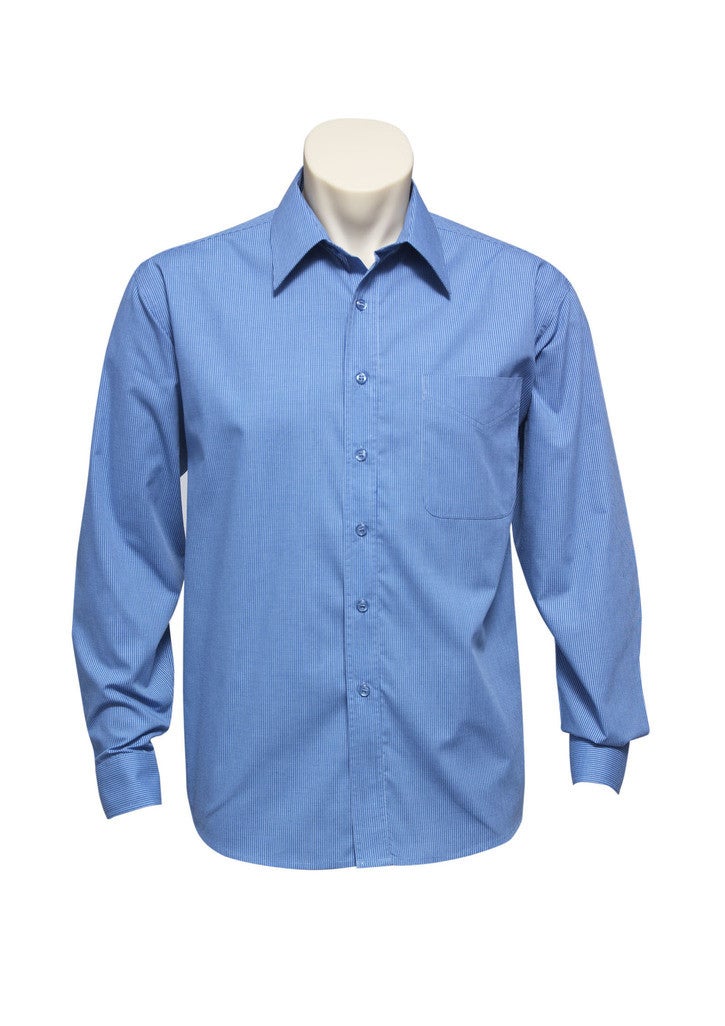 Mens Micro Check Long Sleeve Shirt