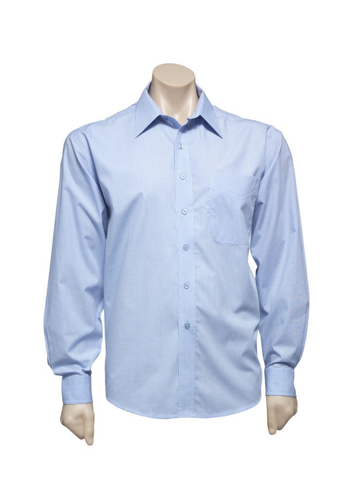 Mens Micro Check Long Sleeve Shirt