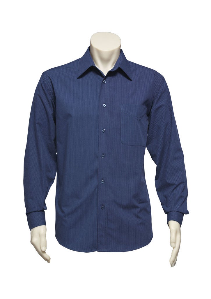 Mens Micro Check Long Sleeve Shirt