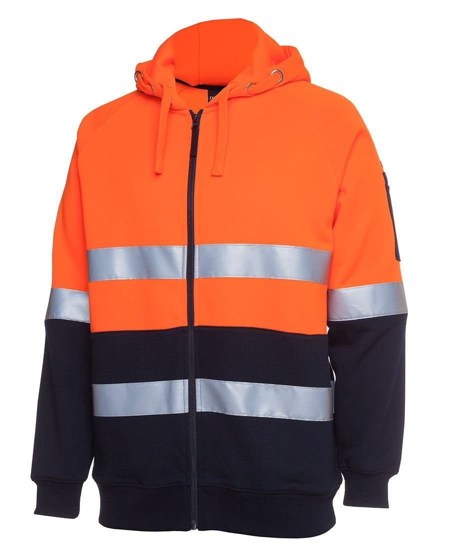 Hi Vis (D+N) Full Zip Fleecy Hoodie