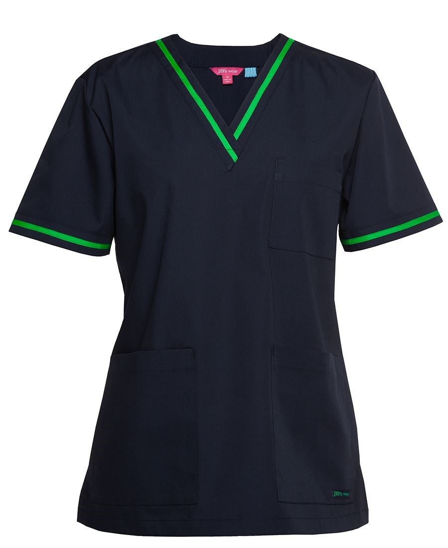 Ladies Contrast Scrubs Top