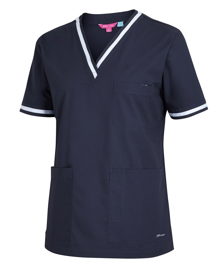 Ladies Contrast Scrubs Top