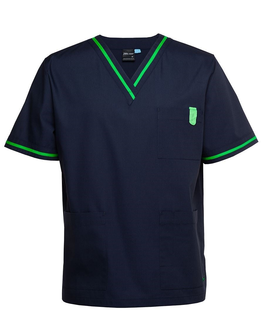 Mens Contrast Scrubs Top