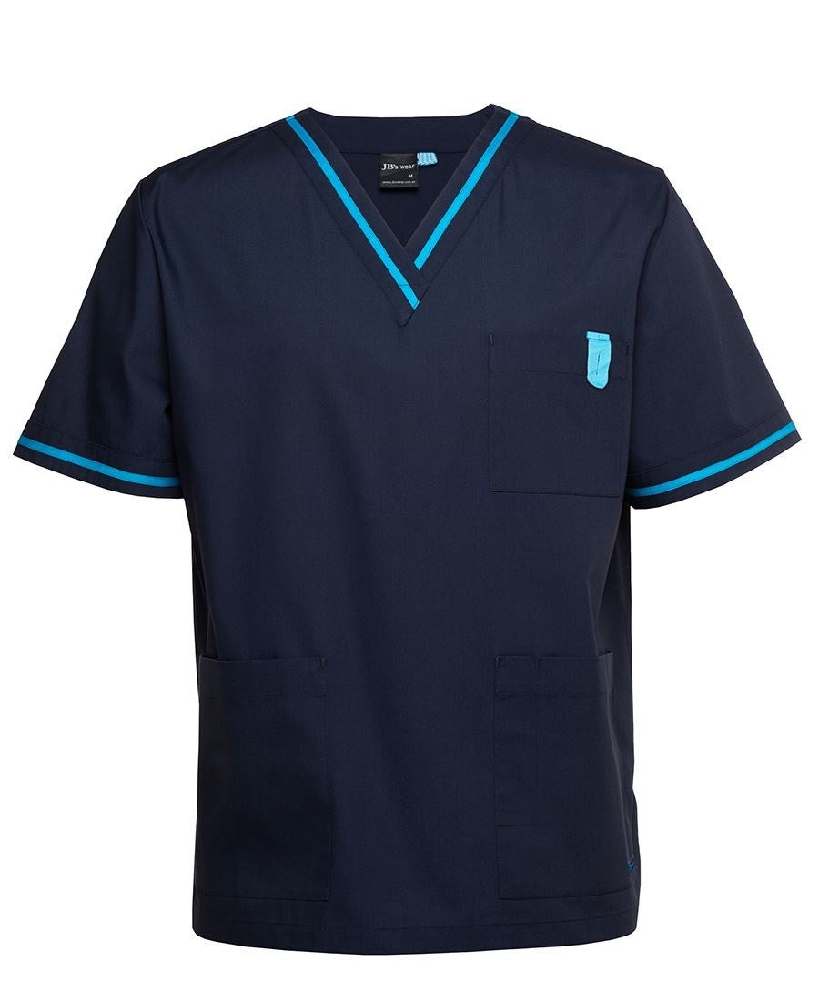 Mens Contrast Scrubs Top