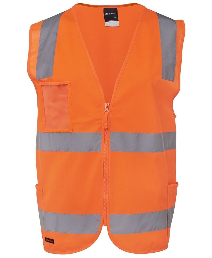 HI VIS (D+N) ZIP SAFETY VEST