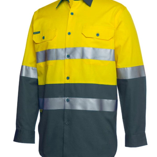 Custom JB's Hi Vis L/S (D+N) 150g Work Shirt