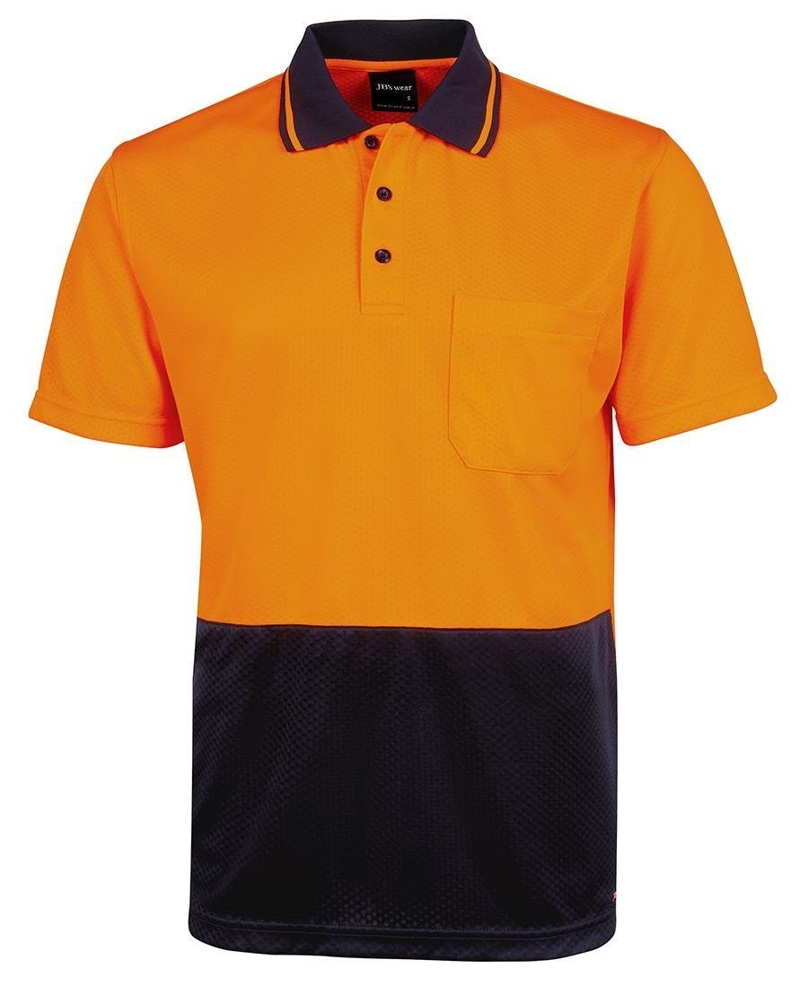 JB'S HI VIS JACQUARD NON CUFF S/S POLO