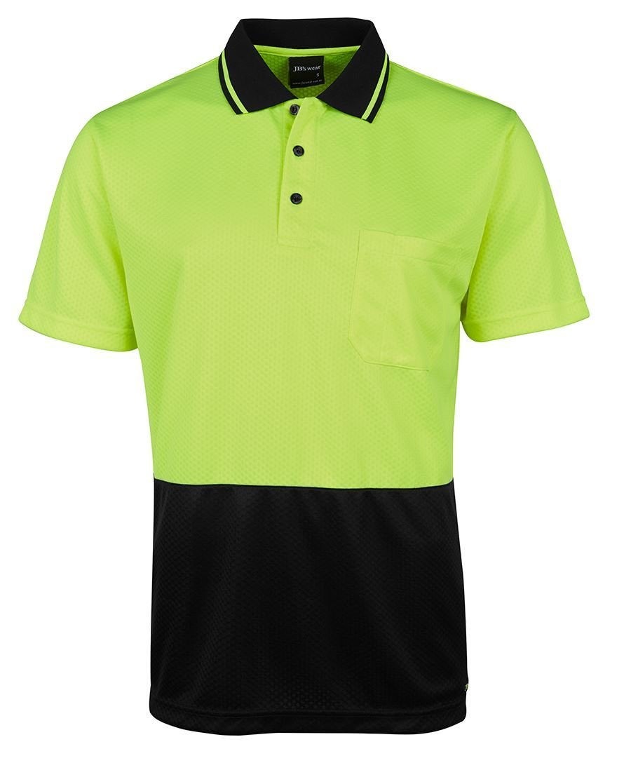 JB'S HI VIS JACQUARD NON CUFF S/S POLO