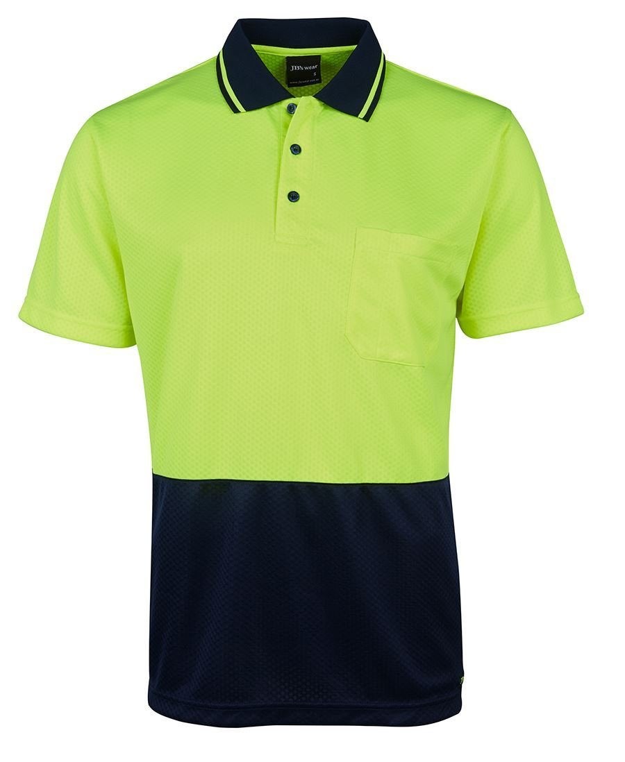 JB'S HI VIS JACQUARD NON CUFF S/S POLO