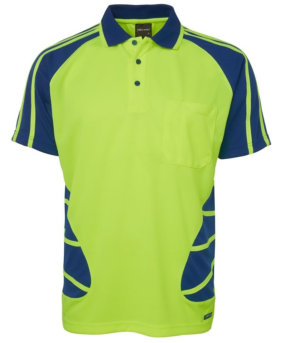 JB'S HI VIS S/S SPIDER POLO