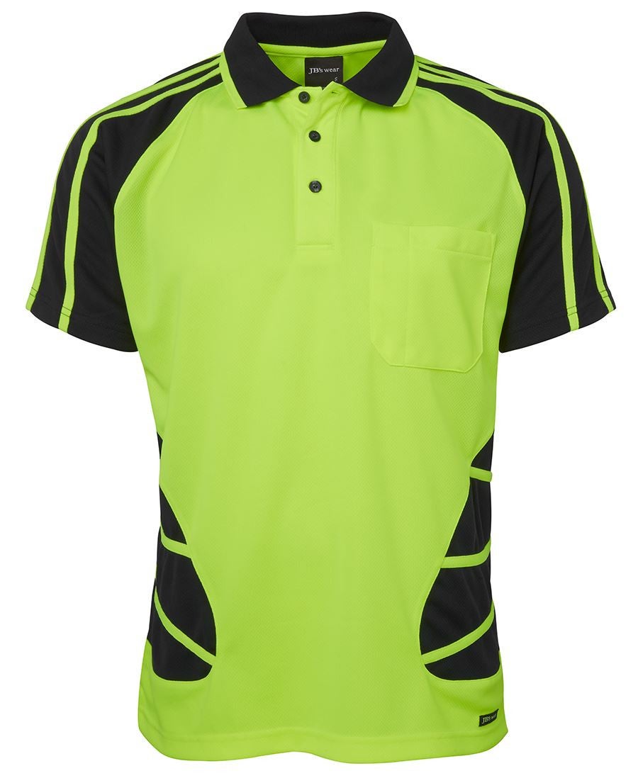 JB'S HI VIS S/S SPIDER POLO