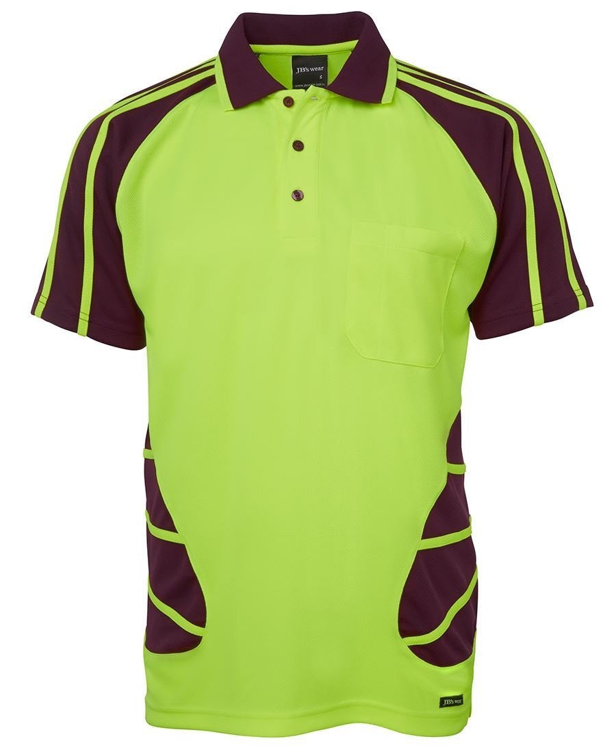 JB'S HI VIS S/S SPIDER POLO