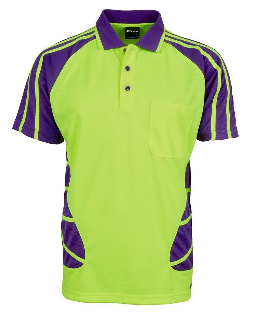 JB'S HI VIS S/S SPIDER POLO