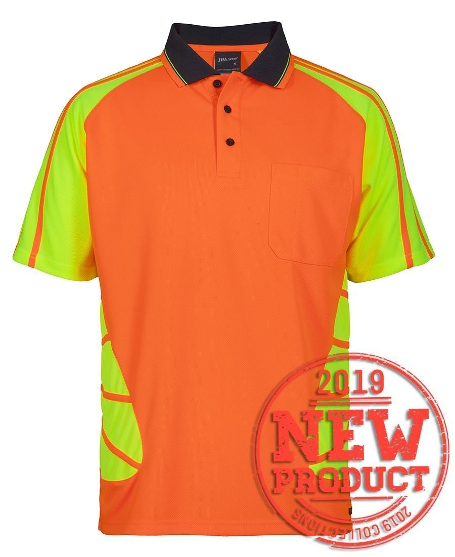 JB'S HI VIS S/S SPIDER POLO