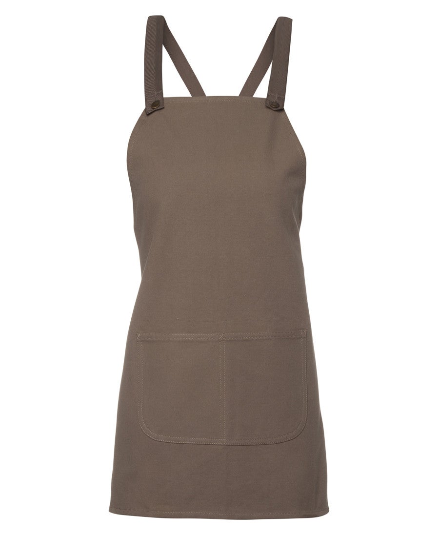 Cross Back Bib Canvas Apron (Without Strap)