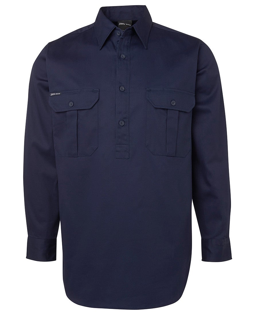 JB's L/S 190G Close Front Work Shirt