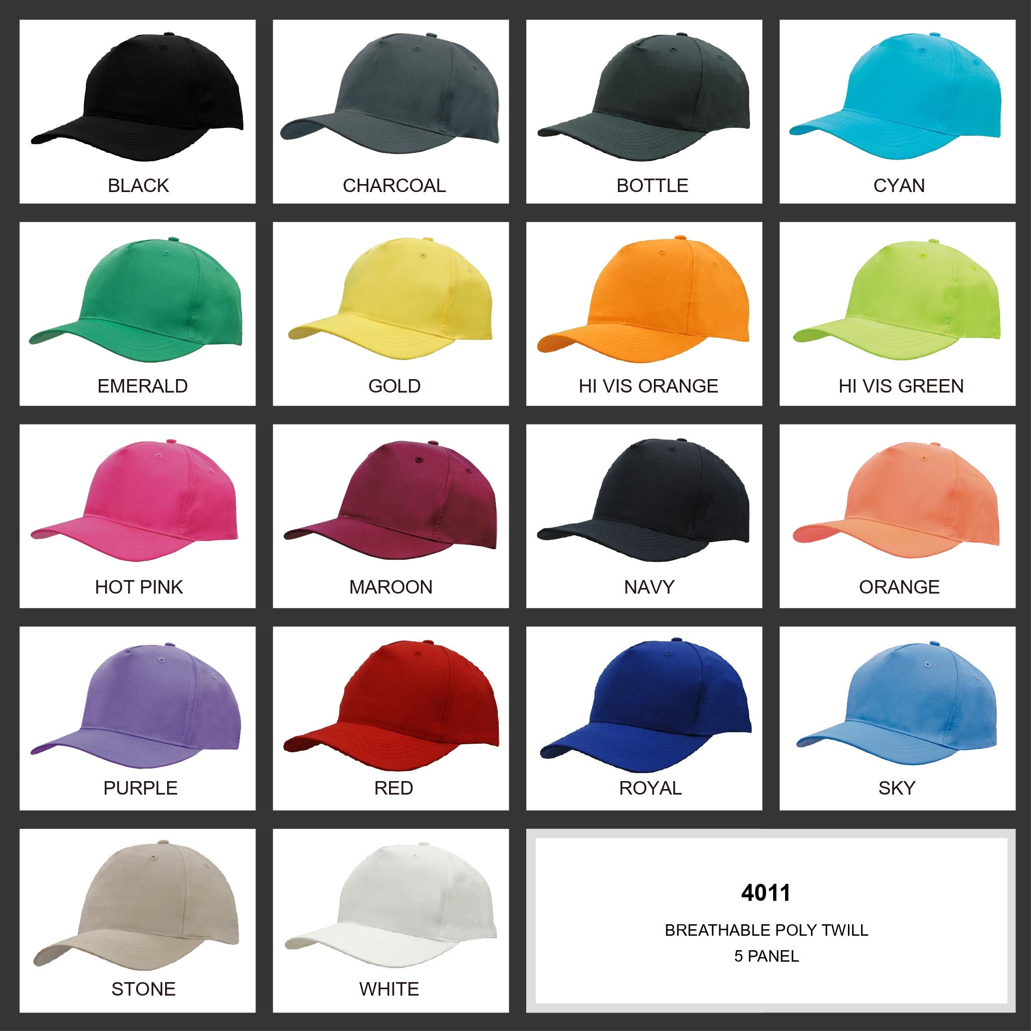 Breathable Poly Twill Cap