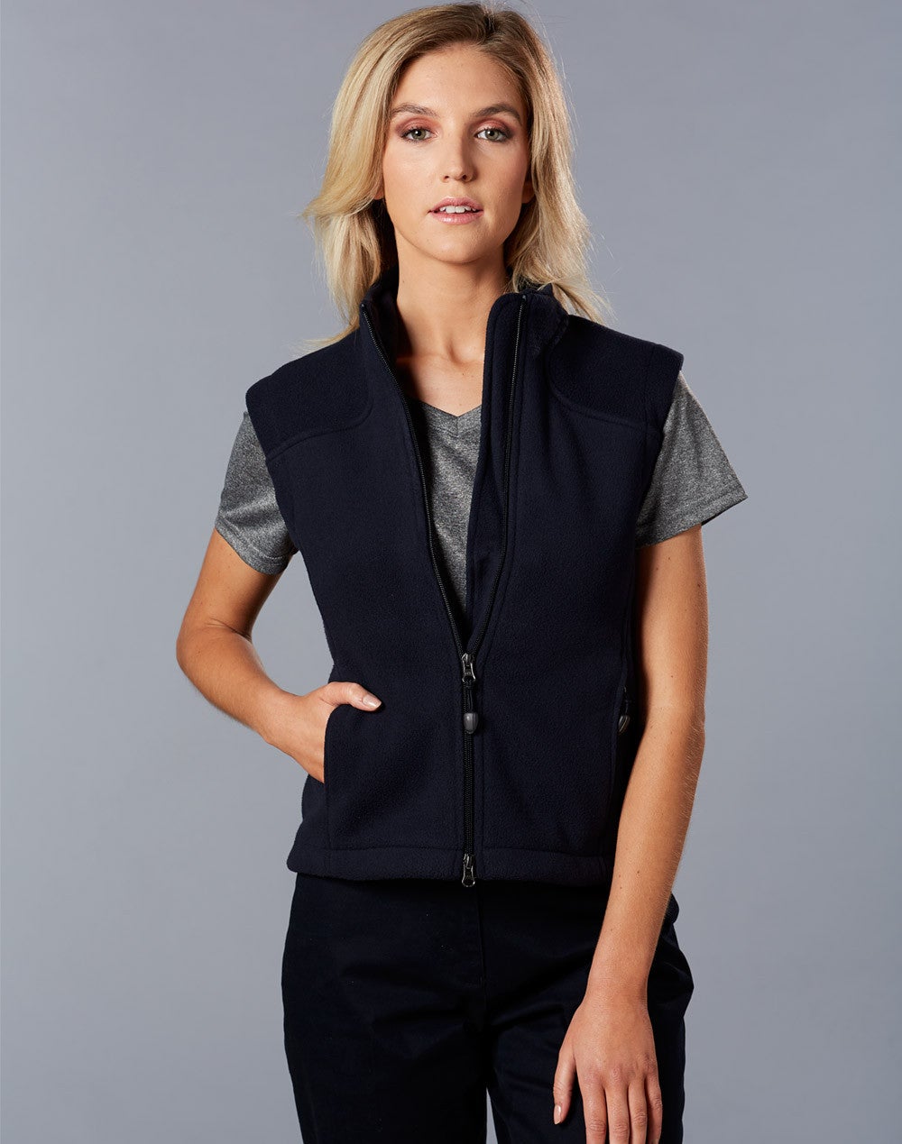 Ladies' Diamond Polar Fleece Vest