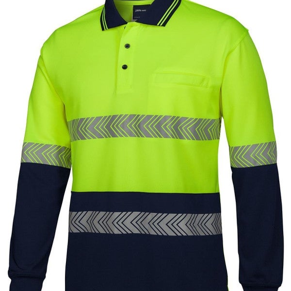 Custom Hi Vis L/S Segemented tape Polo