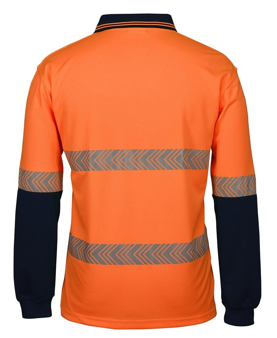 Hi Vis L/S Segemented tape Polo