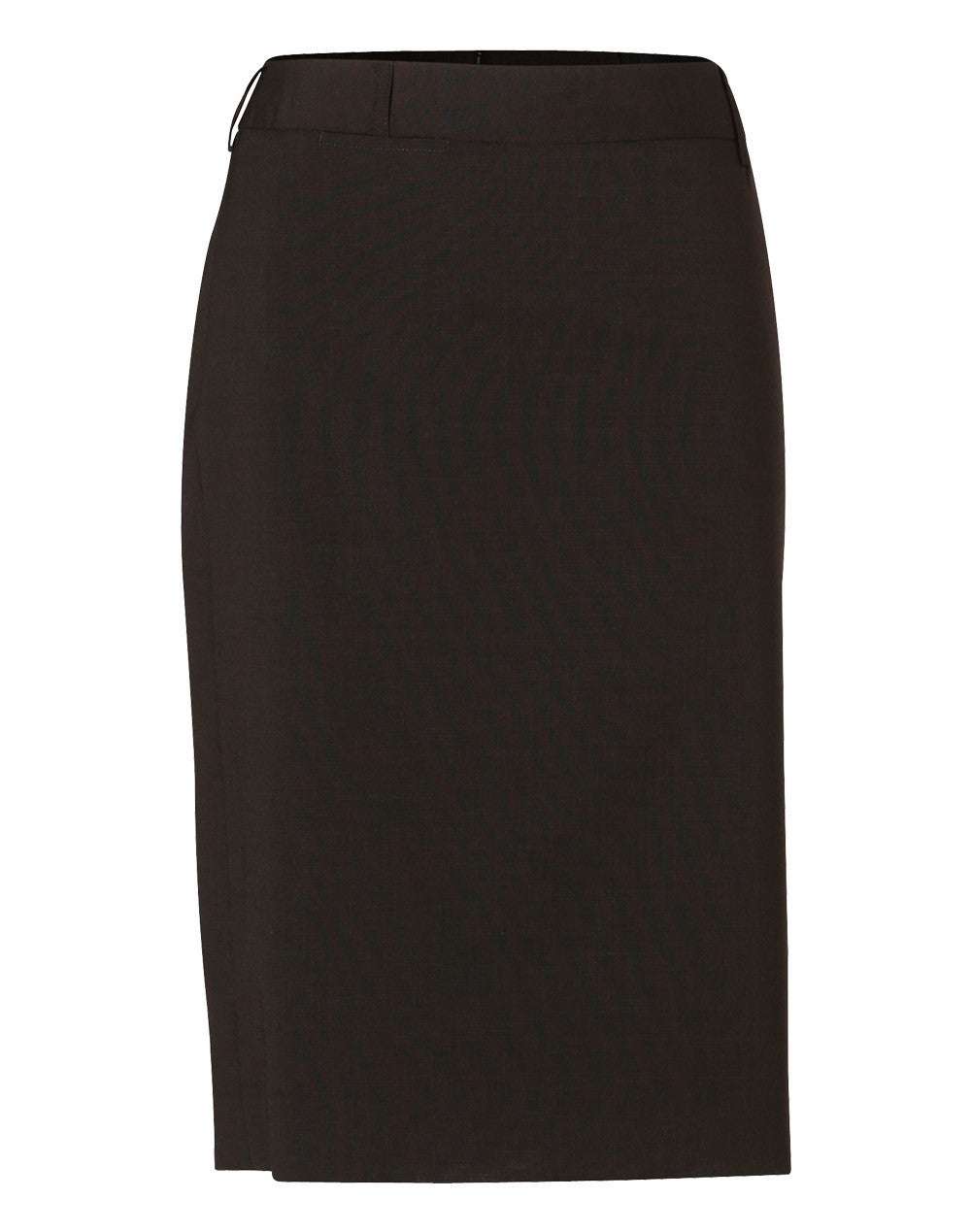 Wool Blend Mid Length Pencil Skirt