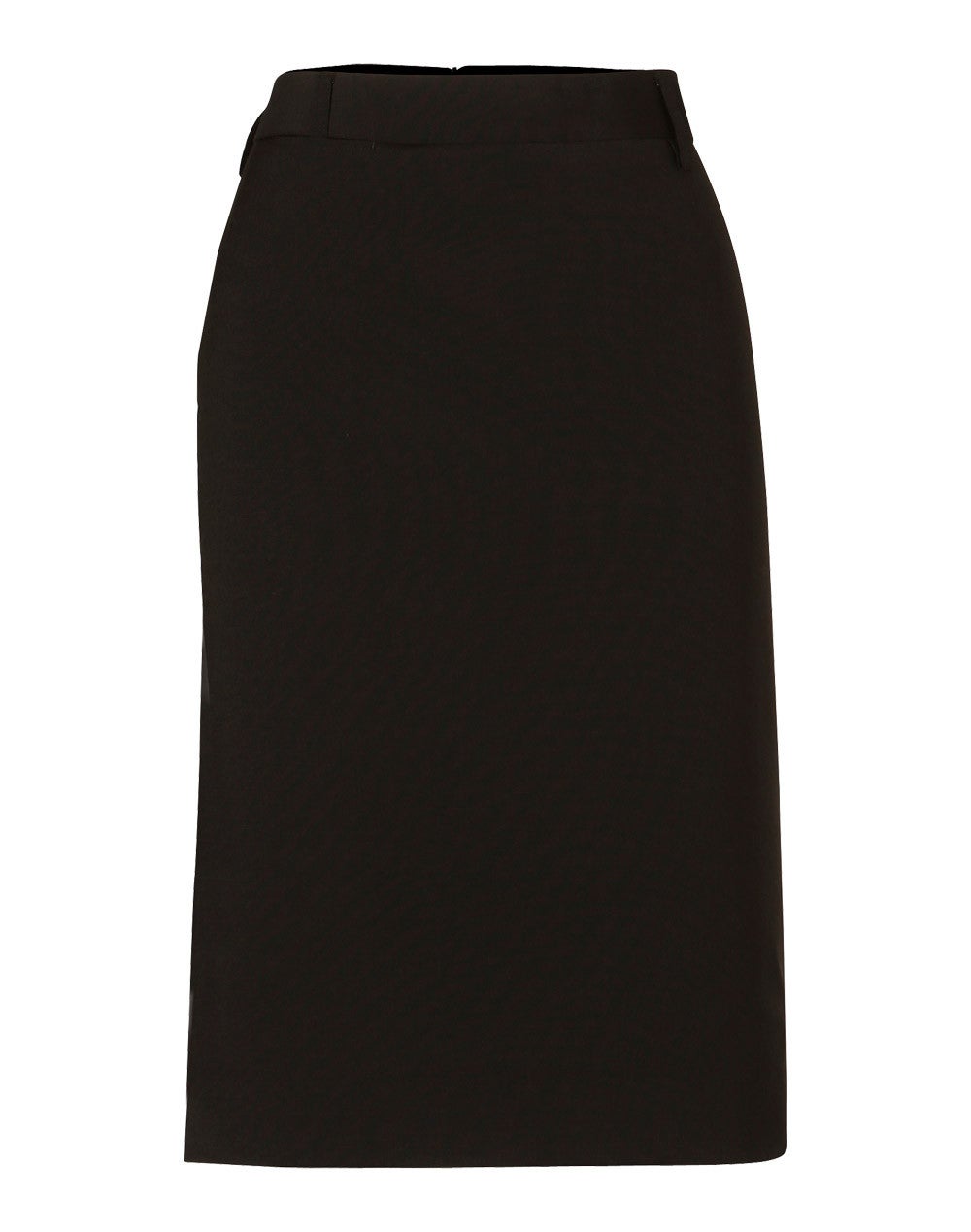 Wool Blend Mid Length Pencil Skirt