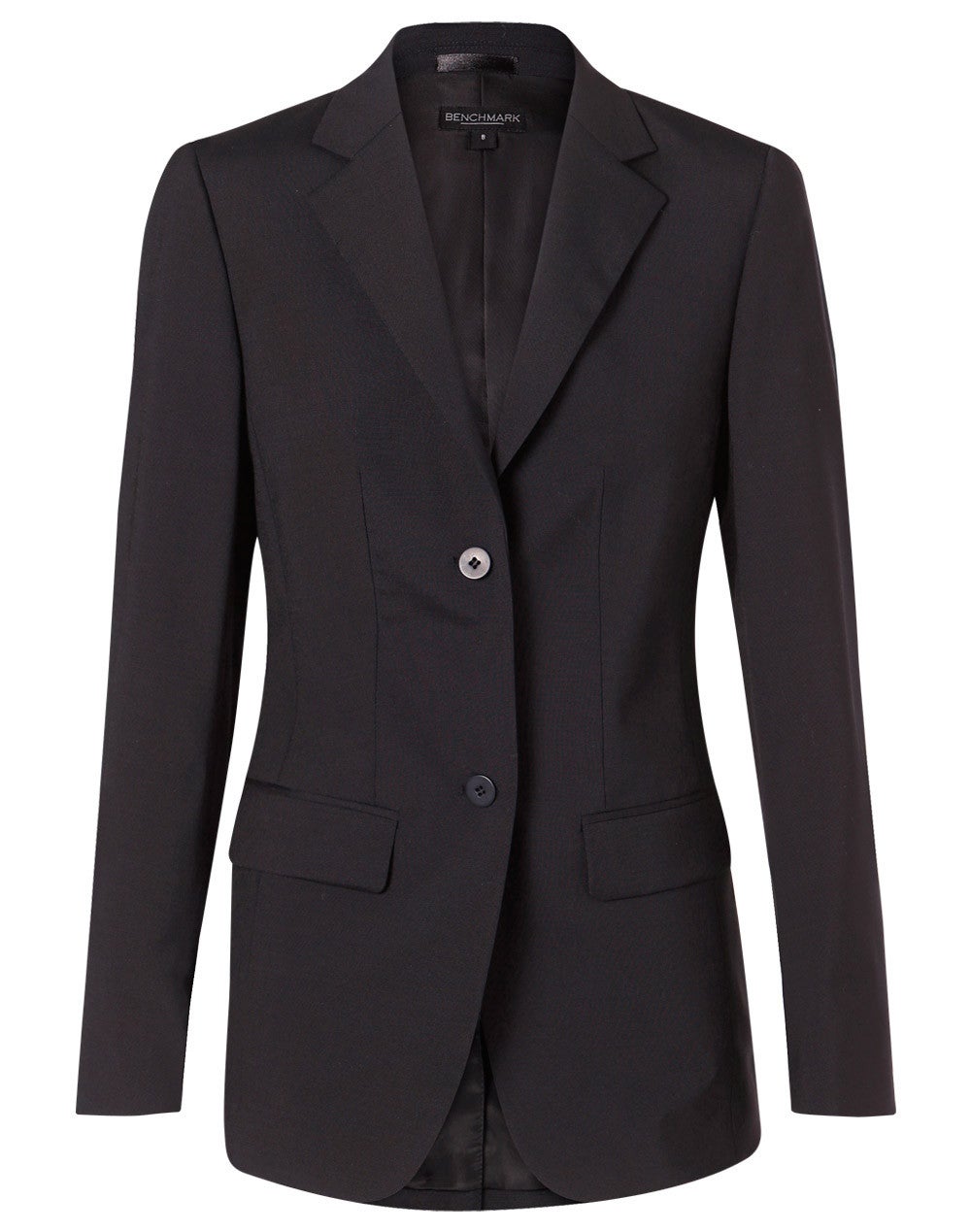 Wool Blend Stretch Mid Length Jacket