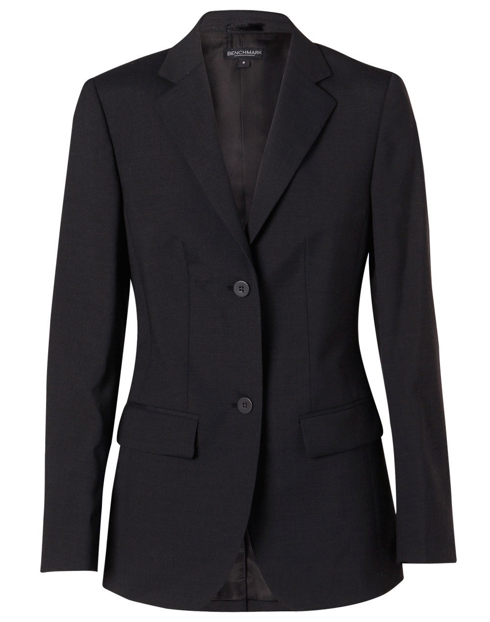 Wool Blend Stretch Mid Length Jacket