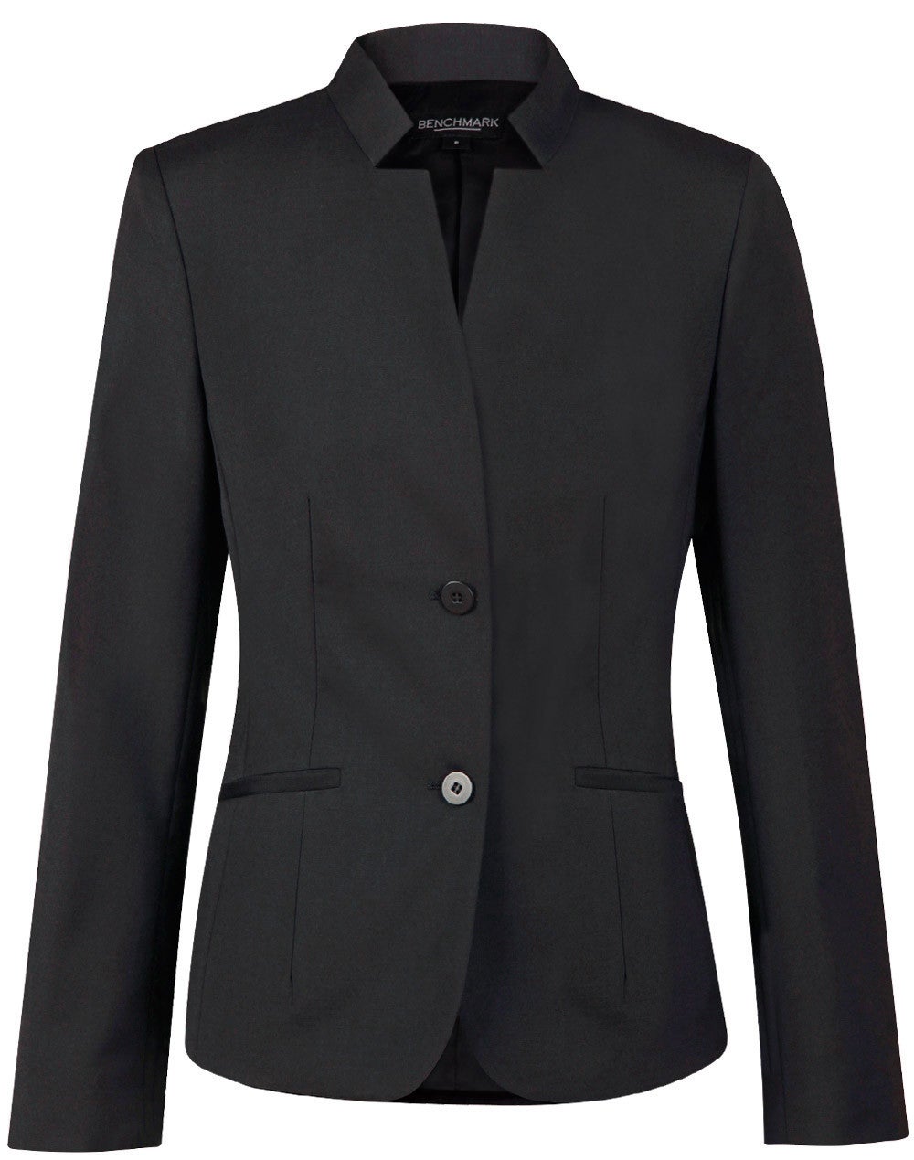 Wool Blend Stretch Reverse Lapel Jacket