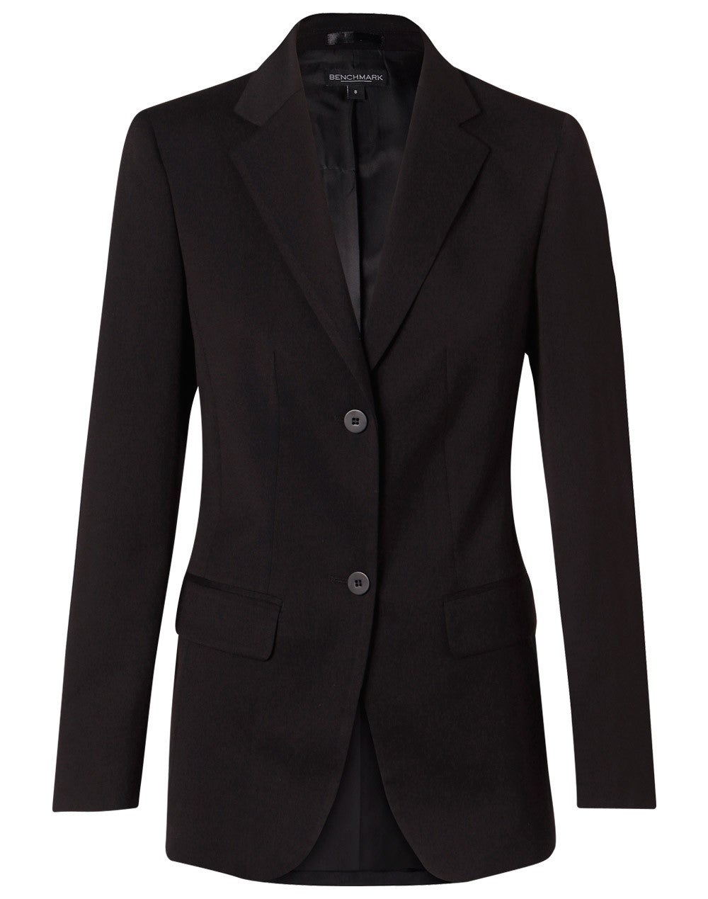 Poly/Viscose Two Buttons Mid Length Jacket