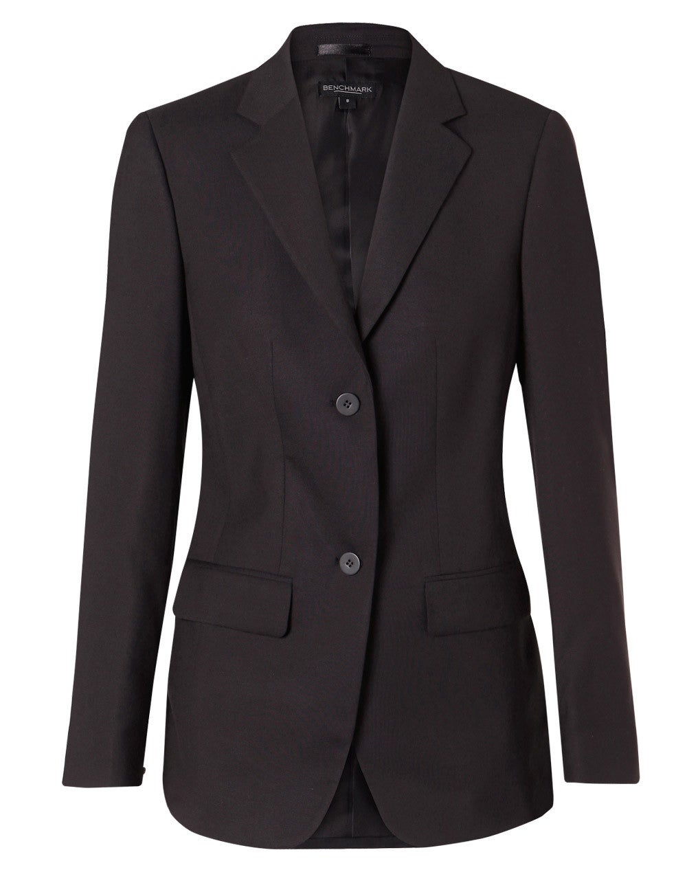 Poly/Viscose Two Buttons Mid Length Jacket