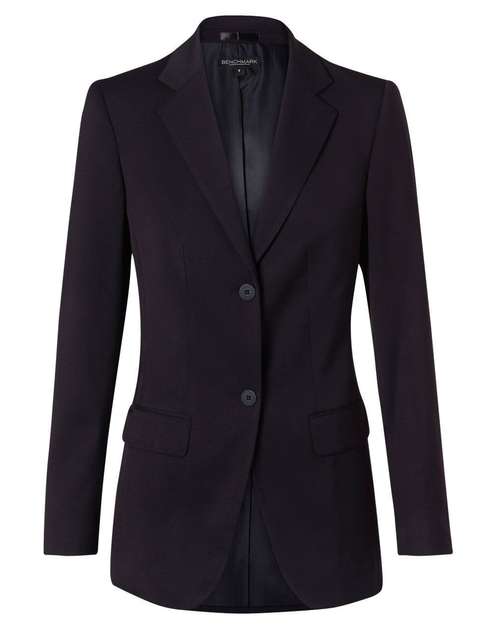 Poly/Viscose Two Buttons Mid Length Jacket