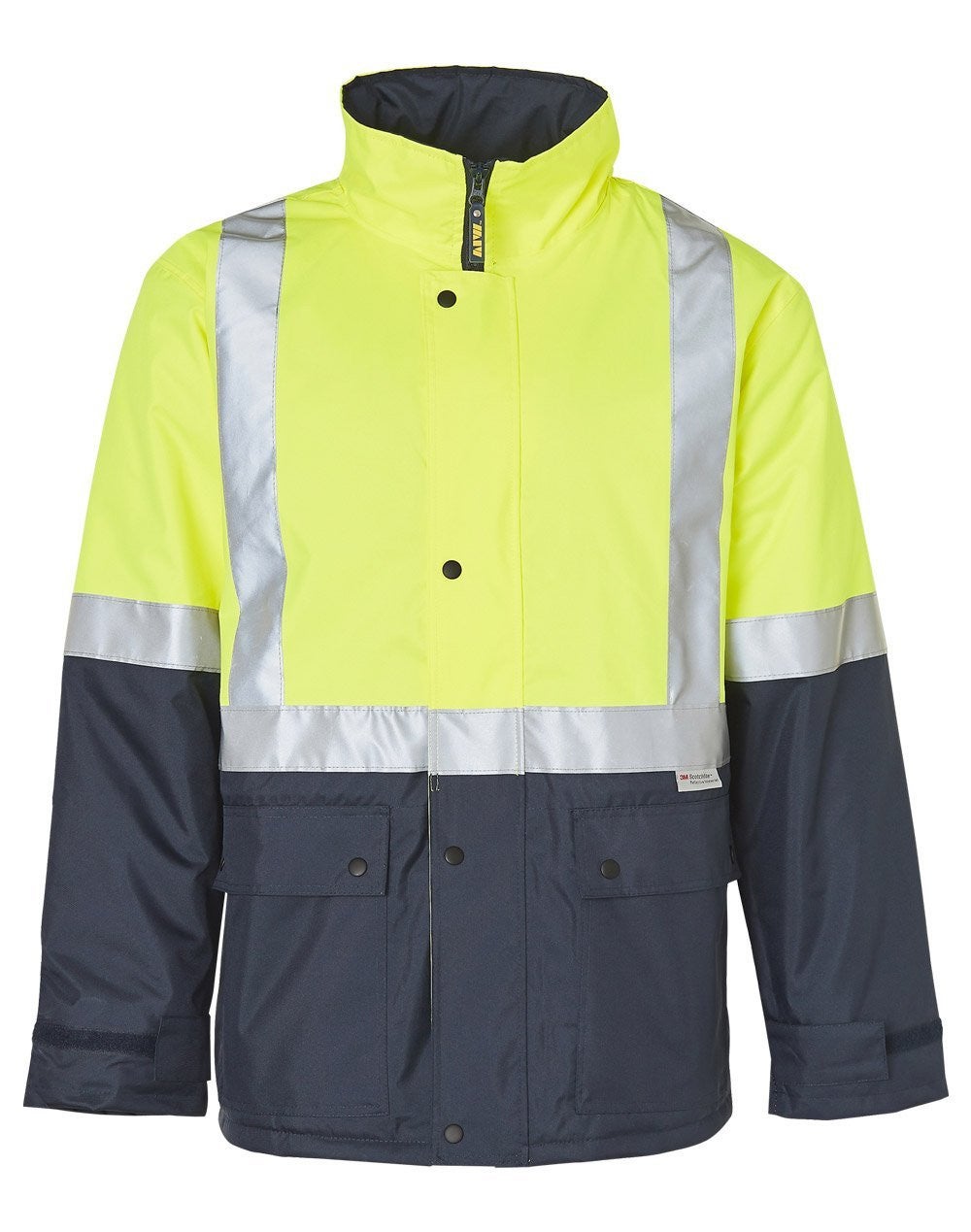 Hi Vis Rain Proof Jacket with Quilt Lining