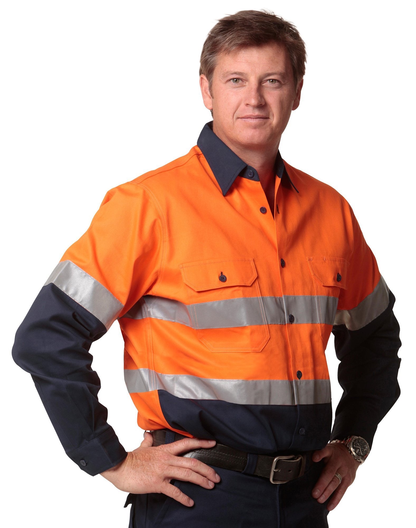 Hi Vis Long Sleeve Safety Shirt