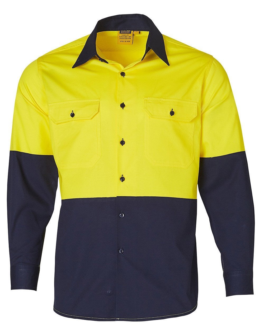 Hi Vis Cotton Twill Safety Shirt