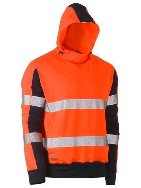 TAPED HI VIS STRETCHY FLEECE HOODIE